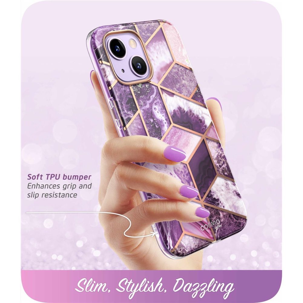 Pokrowiec etui Supcase Cosmo Marble purple APPLE iPhone 14 / 3