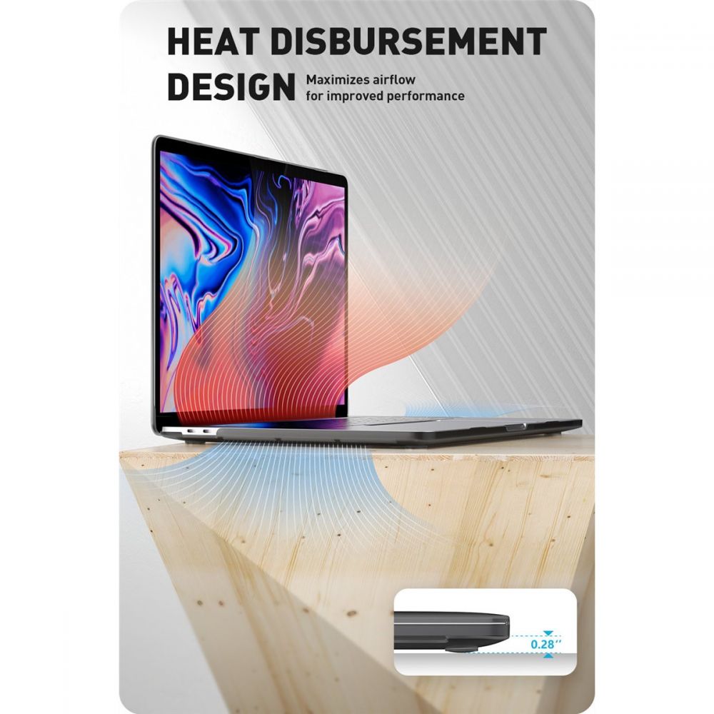 Pokrowiec etui Supcase Iblsn Hardshell Frost Czarne APPLE MacBook Pro 16 2019 / 6