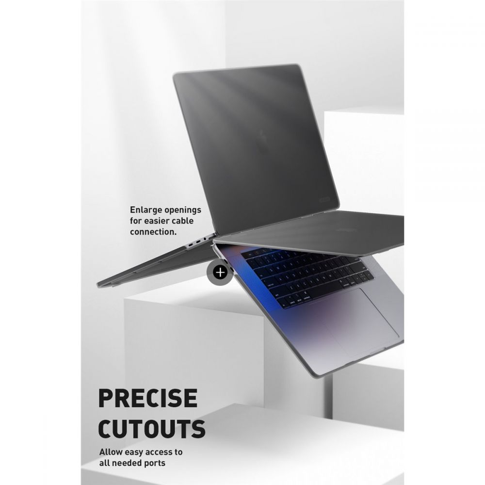 Pokrowiec etui Supcase Iblsn Hardshell Frost Czarne APPLE MacBook Pro 16 2019 / 7