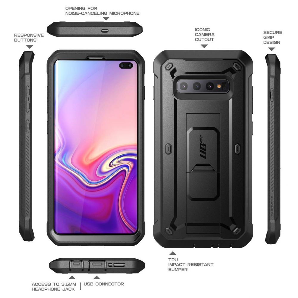 Pokrowiec etui Supcase Unicorn Beetle Pro Czarne SAMSUNG Galaxy S10 / 6