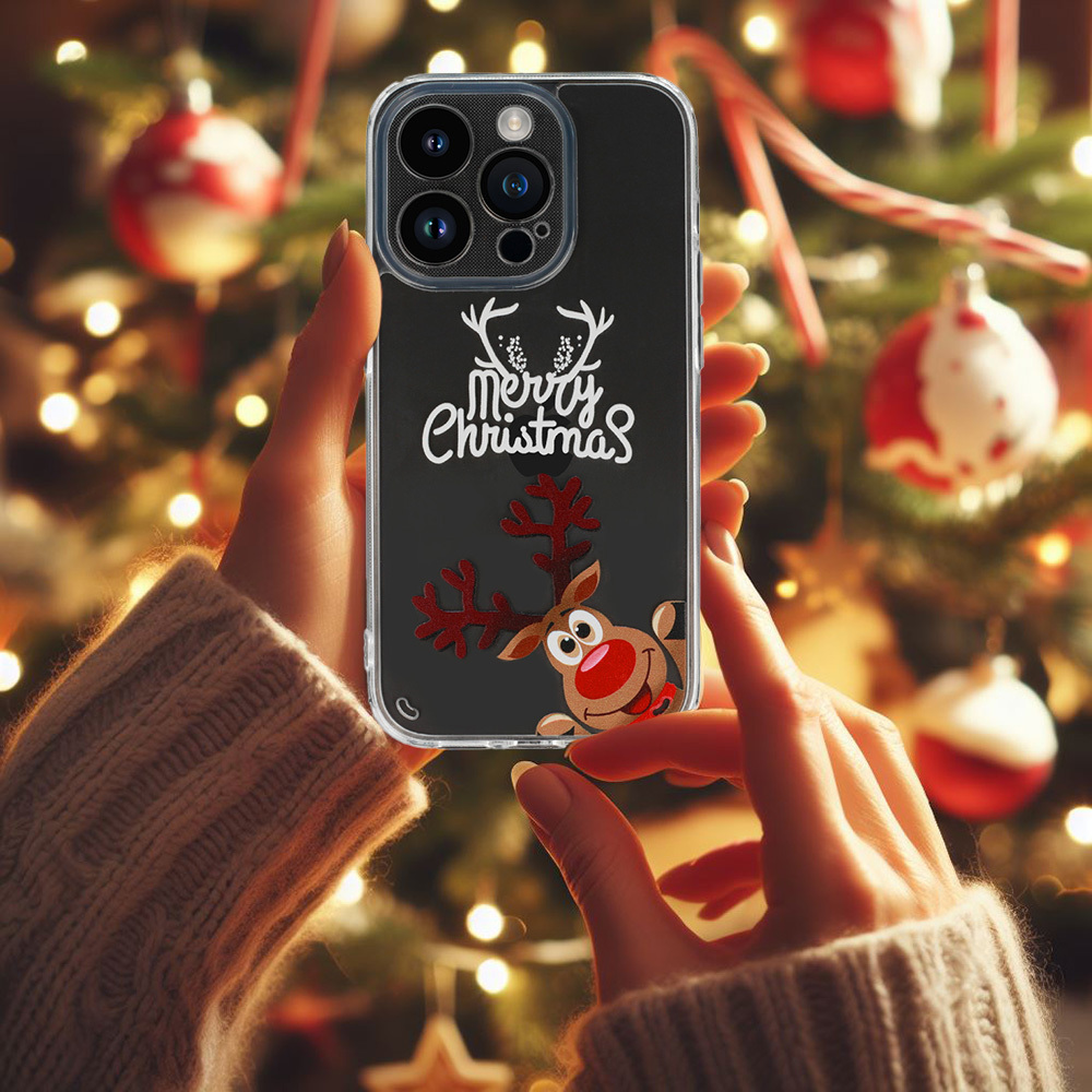 Pokrowiec etui witeczne Christmas Case wzr 1 Clear APPLE iPhone 15 Pro Max / 5