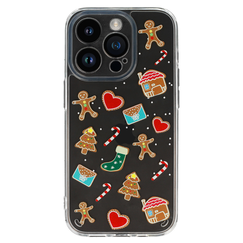 Pokrowiec etui witeczne Christmas Case wzr 2 Clear APPLE iPhone 15 Pro Max / 2