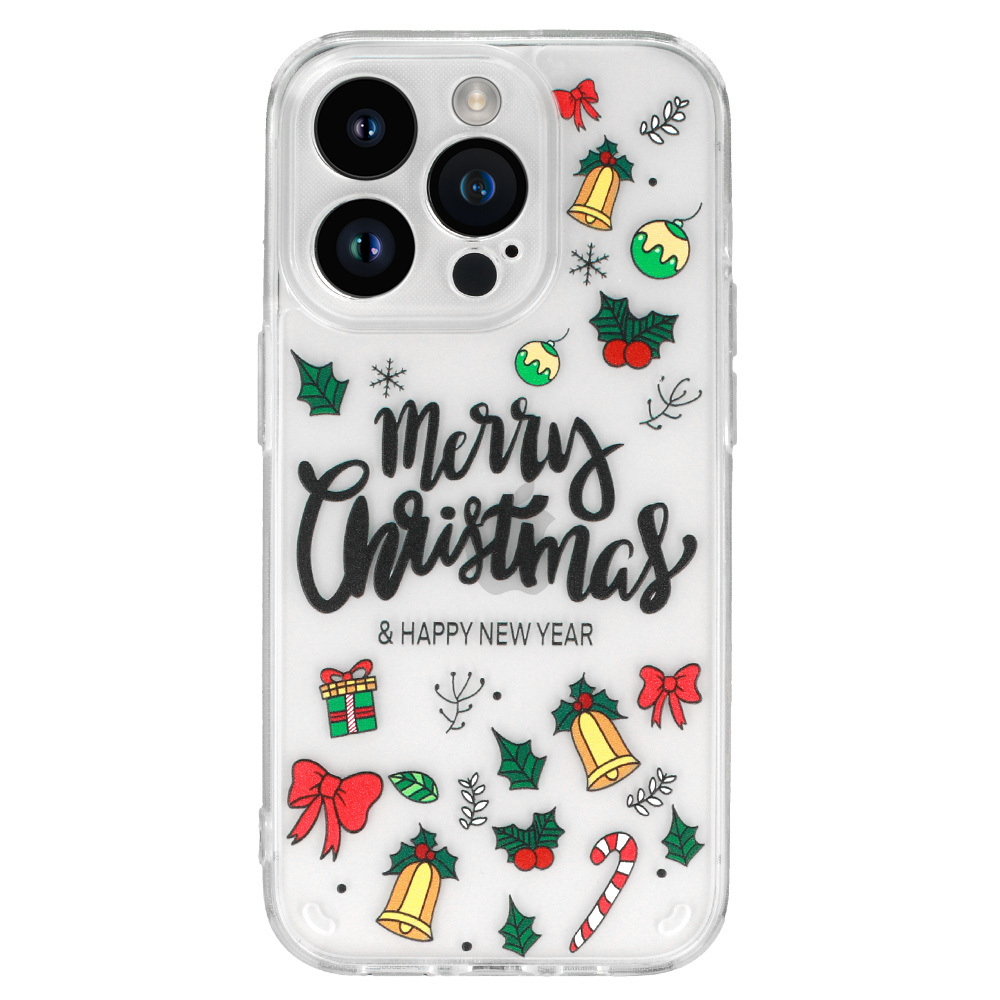 Pokrowiec etui witeczne Christmas Case wzr 3 Clear APPLE iPhone 15 Pro Max / 2