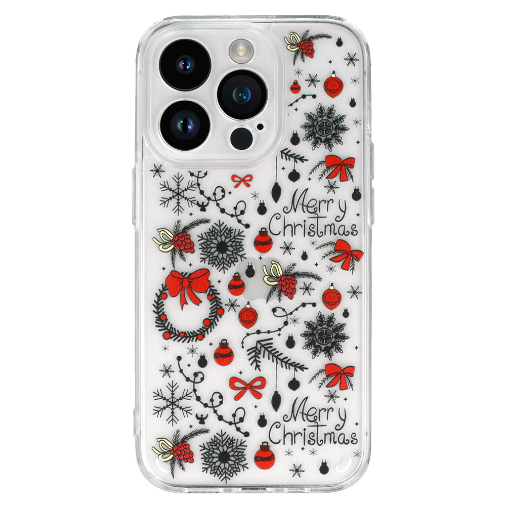 Pokrowiec etui witeczne Christmas Case wzr 5 Clear APPLE iPhone 15 Pro / 2