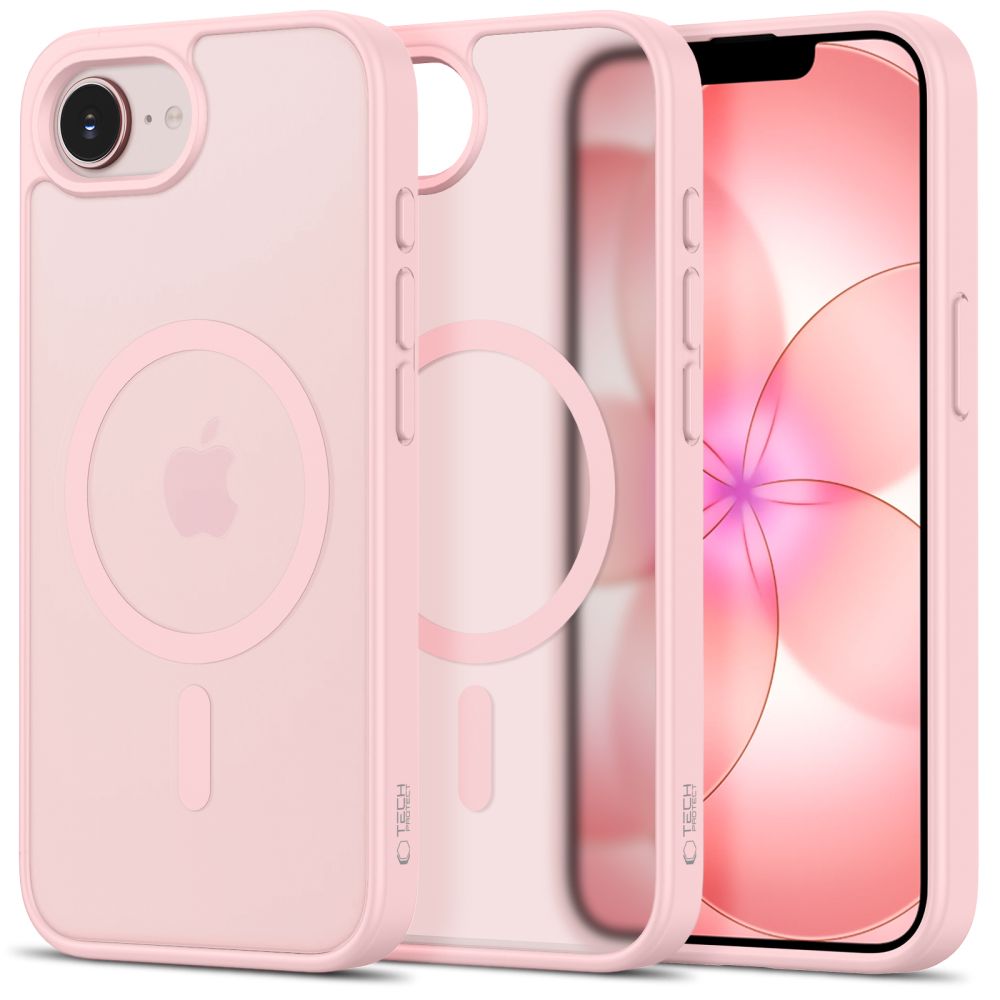 Pokrowiec etui Tech-protect Basicmag Magsafe Matte Soft r�owe APPLE iPhone 17e