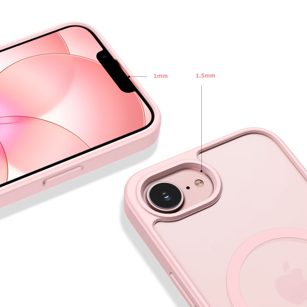 Pokrowiec etui Tech-protect Basicmag Magsafe Matte Soft r�owe APPLE iPhone 17e / 3