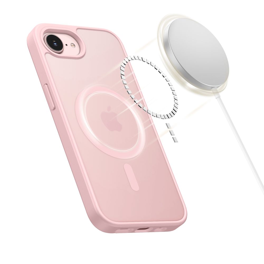 Pokrowiec etui Tech-protect Basicmag Magsafe Matte Soft r�owe APPLE iPhone 17e / 4