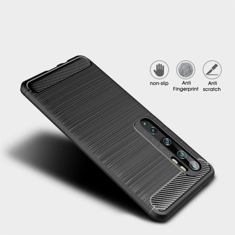 Pokrowiec etui Tech-Protect TPU Carbon czarne Xiaomi Mi Note 10 / 2