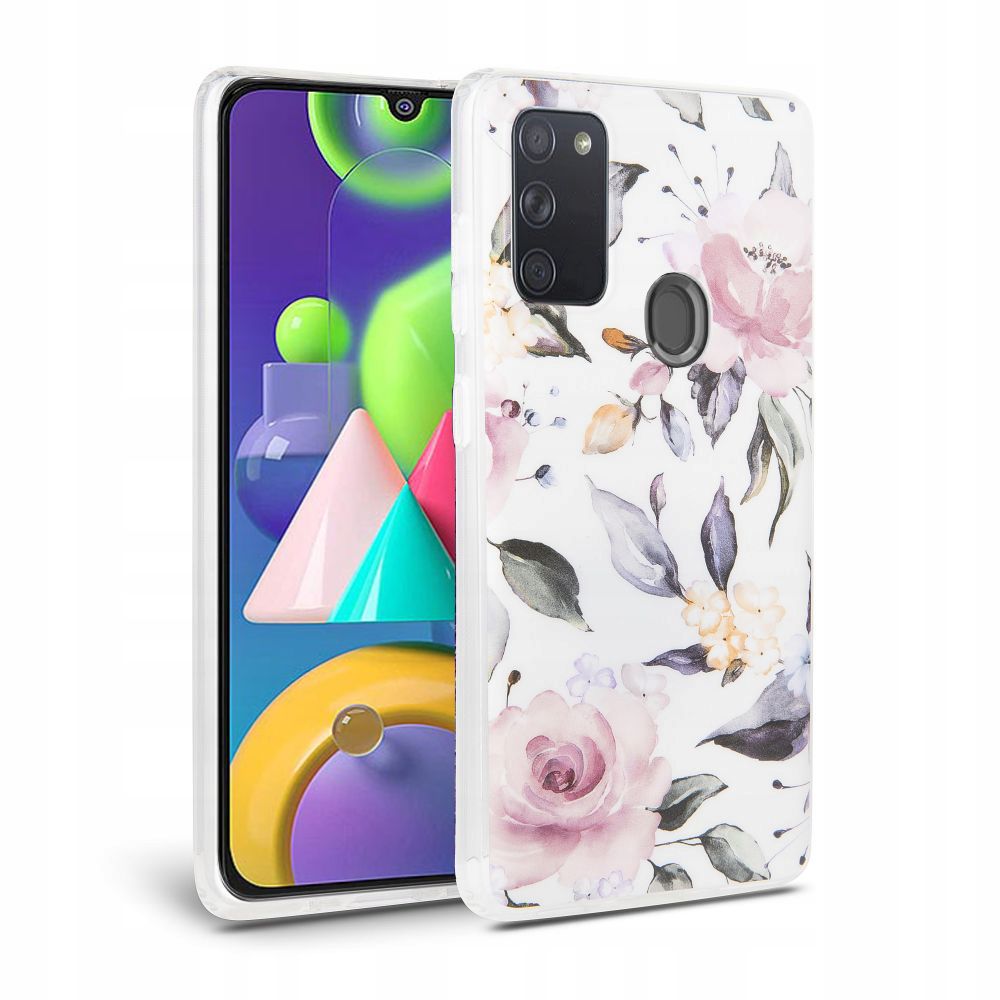 Pokrowiec Etui Silikonowe Tech-protect Floral Bia�e ACER 1