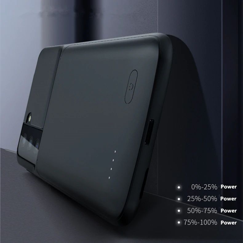 Pokrowiec etui pancerne Tech-Protect Powercase z bateri 4800mAh czarny APPLE iPhone 12 / 5