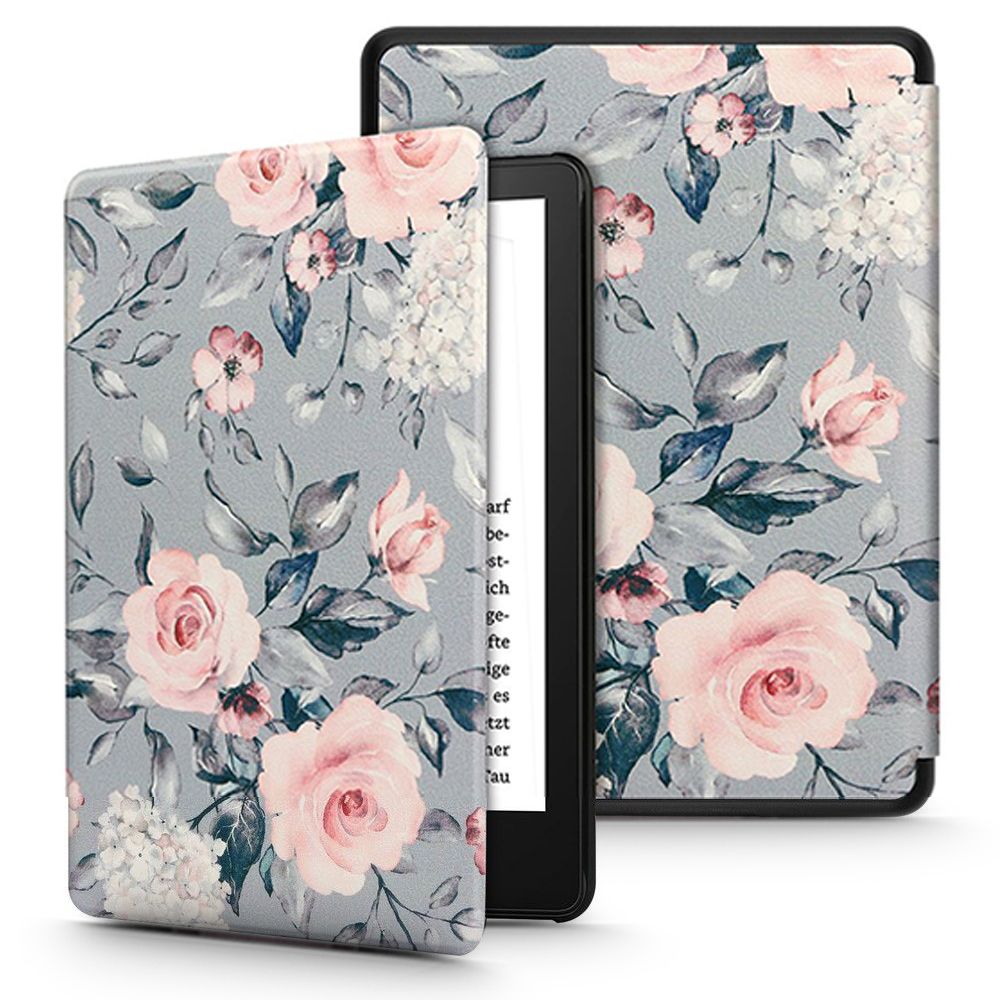 Pokrowiec etui Tech-protect Smartcase Floral grey AMAZON Kindle 5
