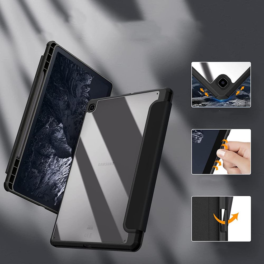 Pokrowiec etui Tech-protect Smartcase Hybrid czarne SAMSUNG Galaxy Tab S6 Lite 10.4 / 3