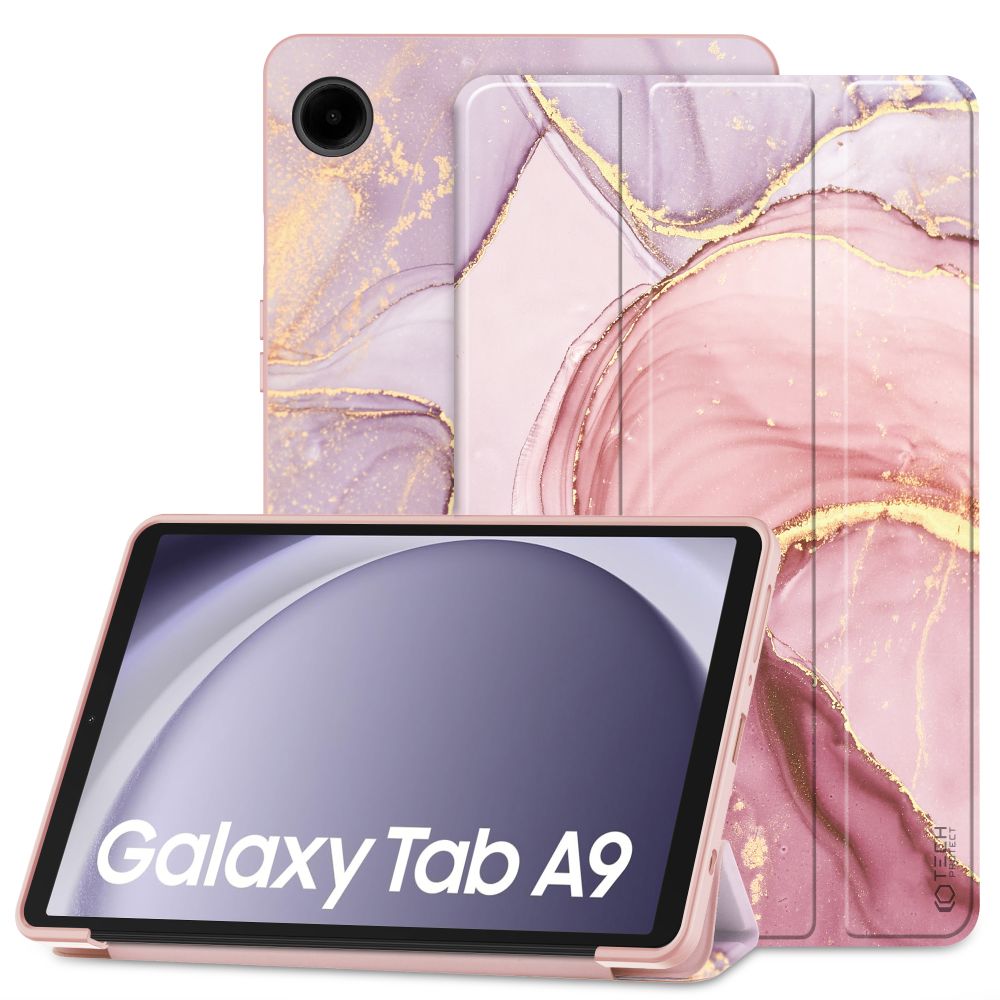 Pokrowiec etui Tech-protect Smartcase marble SAMSUNG Galaxy Tab A9 8.7