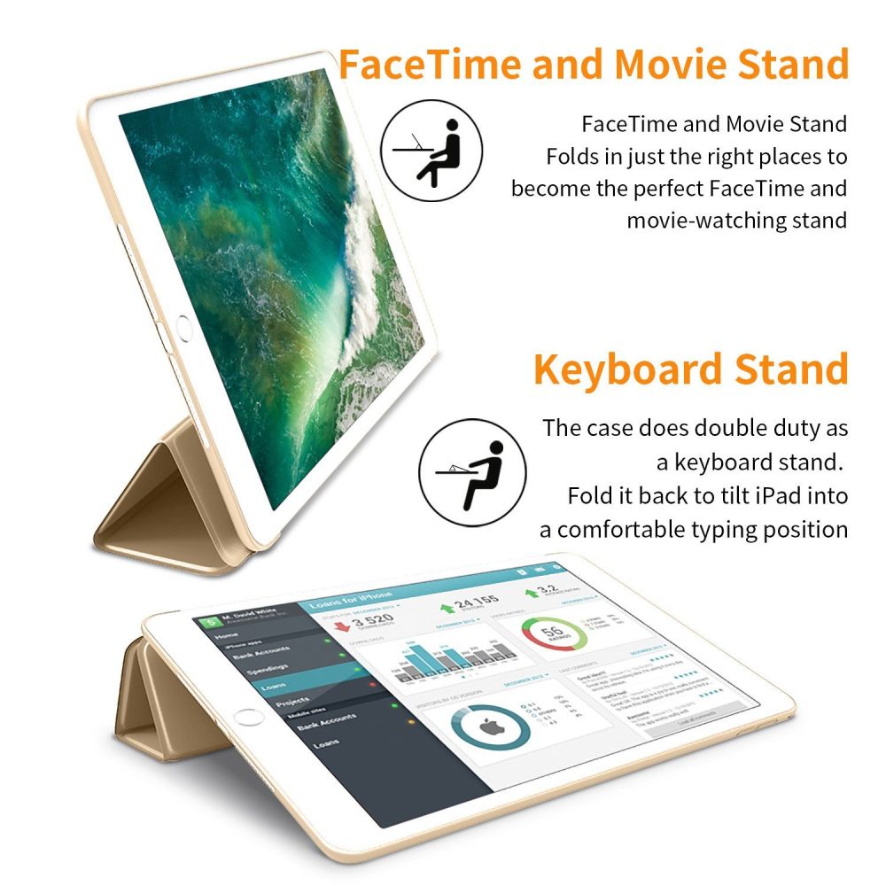 Pokrowiec etui Tech-protect Smartcase zote APPLE iPad Air 2 / 7