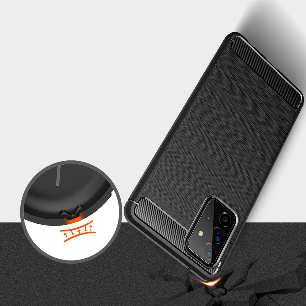 Pokrowiec etui Tech-Protect TPU Carbon czarne SAMSUNG Galaxy A72 / 7