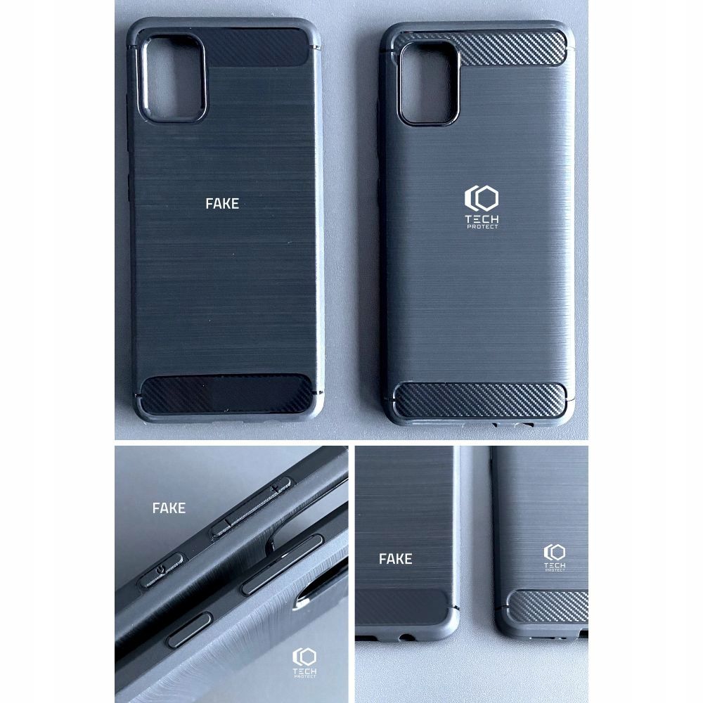 Pokrowiec etui Tech-Protect TPU Carbon czarne Xiaomi Poco M3 / 5