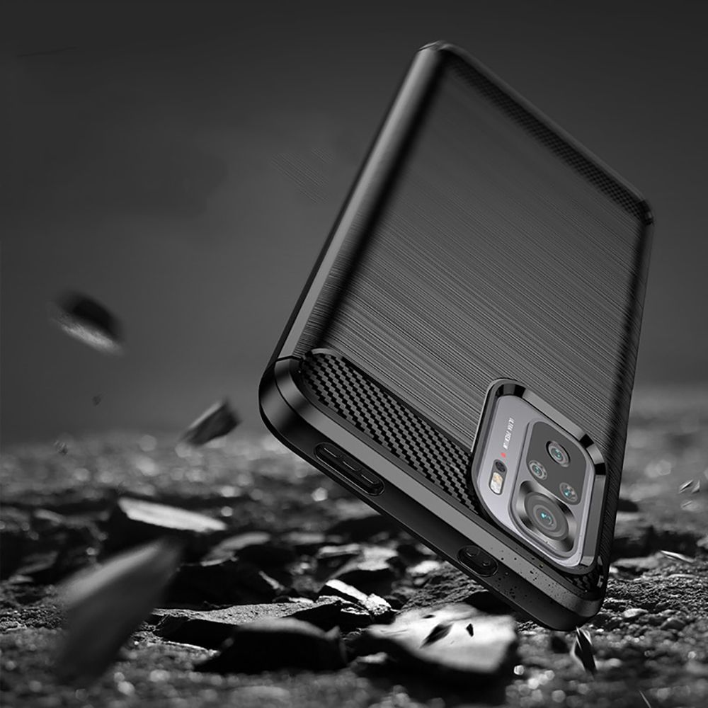 Pokrowiec etui Tech-Protect TPU Carbon czarne Xiaomi POCO M5s / 3