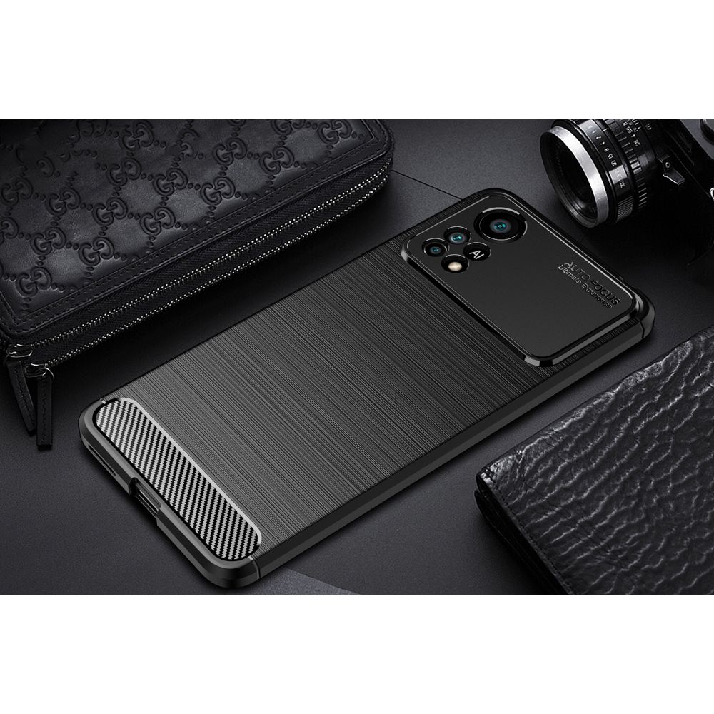 Pokrowiec etui Tech-Protect TPU Carbon czarne Xiaomi POCO X4 Pro 5G / 9