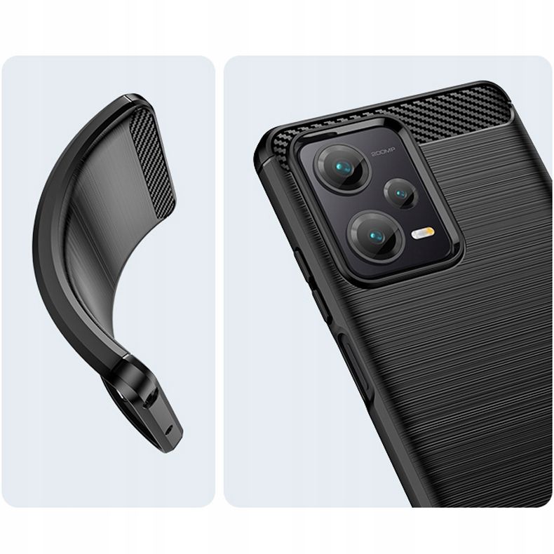 Pokrowiec etui Tech-Protect TPU Carbon czarne Xiaomi Poco X5 5G / 3