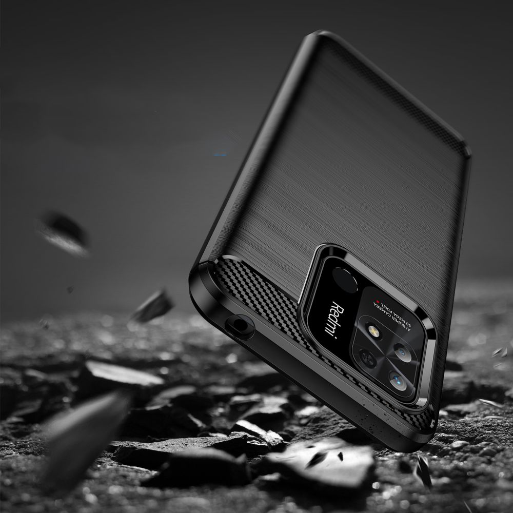 Pokrowiec etui Tech-Protect TPU Carbon czarne Xiaomi Redmi 10C / 5