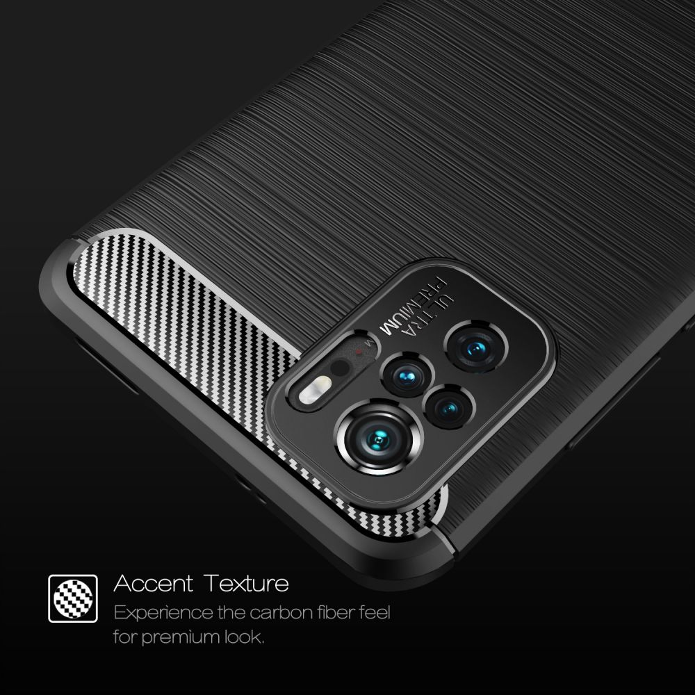 Pokrowiec etui Tech-Protect TPU Carbon czarne Xiaomi Redmi Note 10 / 3