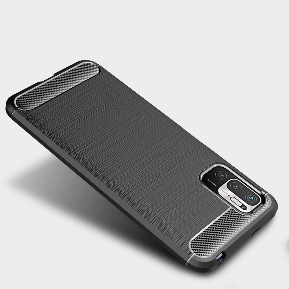 Pokrowiec etui Tech-Protect TPU Carbon czarne Xiaomi Redmi Note 10 5G / 2