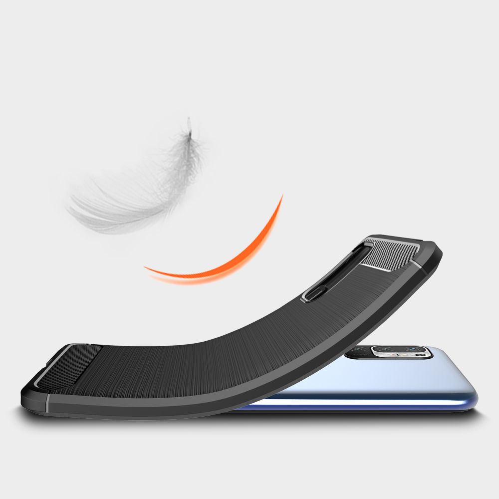 Pokrowiec etui Tech-Protect TPU Carbon czarne Xiaomi Redmi Note 10 5G / 5