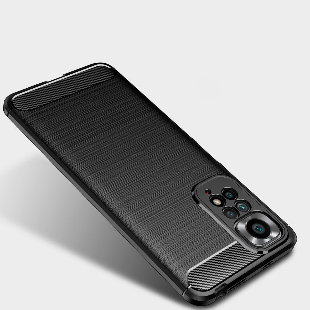 Pokrowiec etui Tech-Protect TPU Carbon czarne Xiaomi Redmi Note 11 Pro / 4