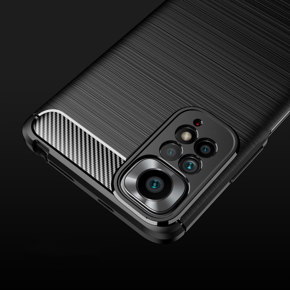 Pokrowiec etui Tech-Protect TPU Carbon czarne Xiaomi Redmi Note 11 Pro / 5