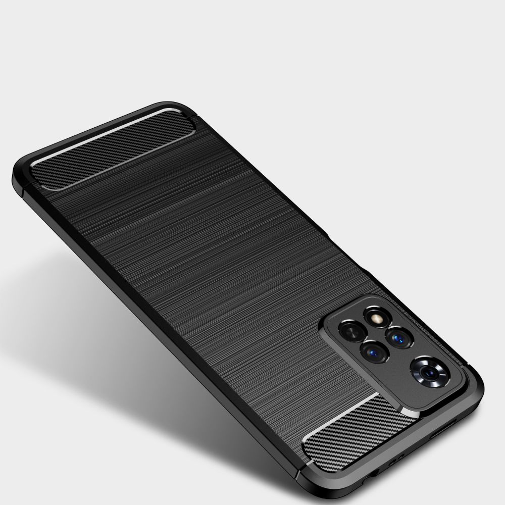 Pokrowiec etui Tech-Protect TPU Carbon czarne Xiaomi Redmi Note 11 Pro+ 5G / 4