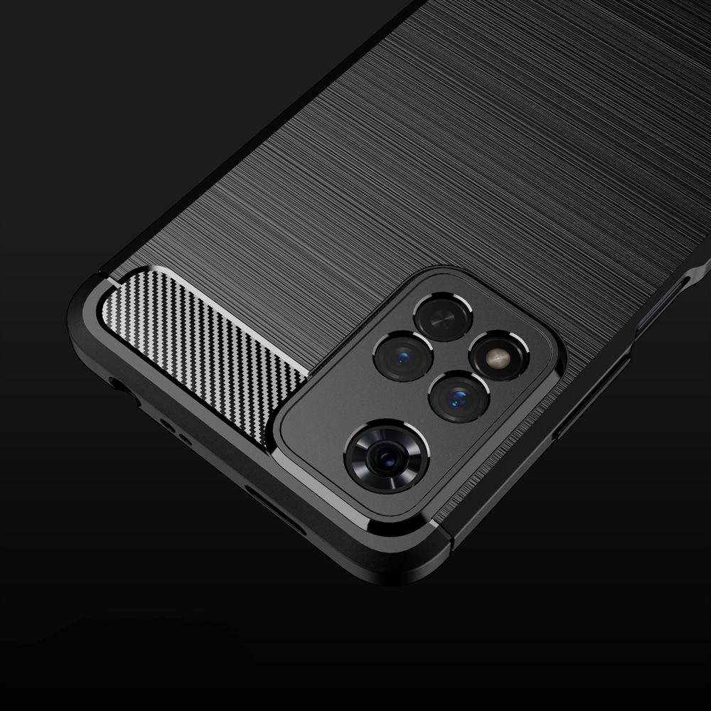 Pokrowiec etui Tech-Protect TPU Carbon czarne Xiaomi Redmi Note 11 Pro+ 5G / 5