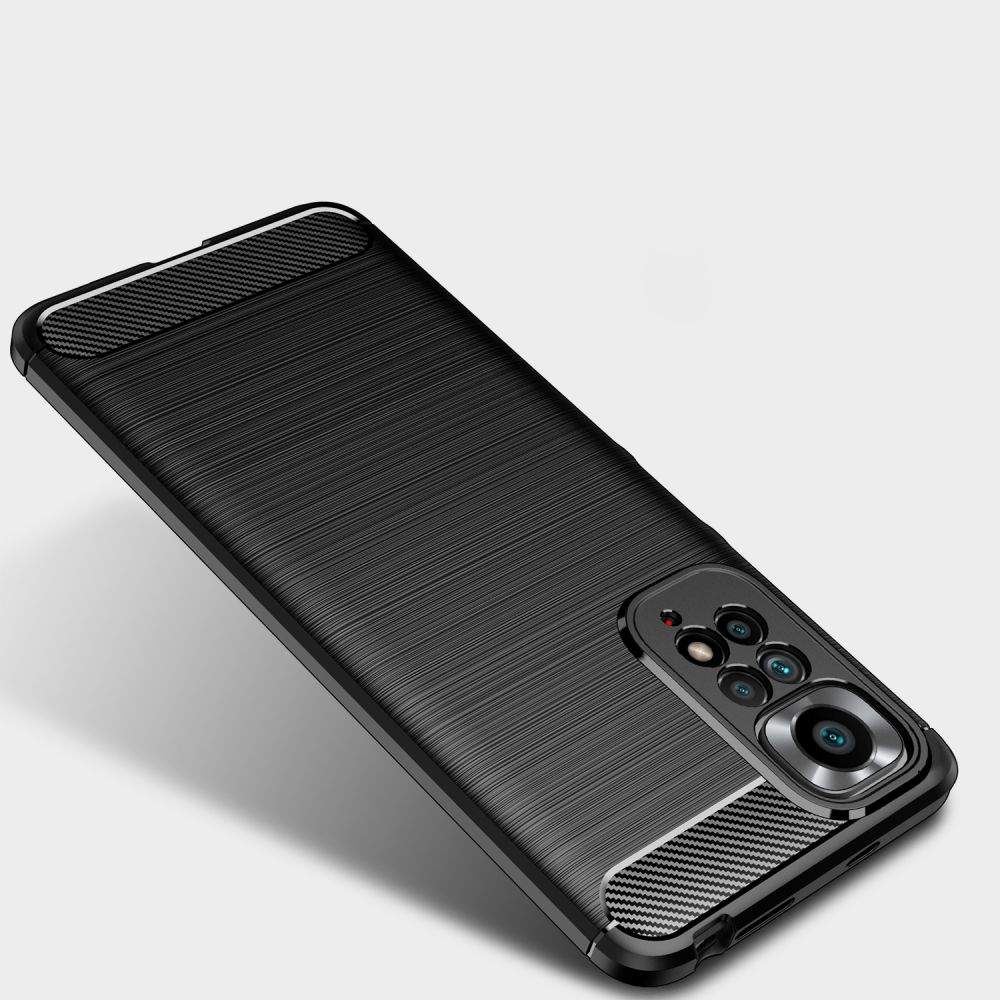 Pokrowiec etui Tech-Protect TPU Carbon czarne Xiaomi Redmi Note 11S / 4