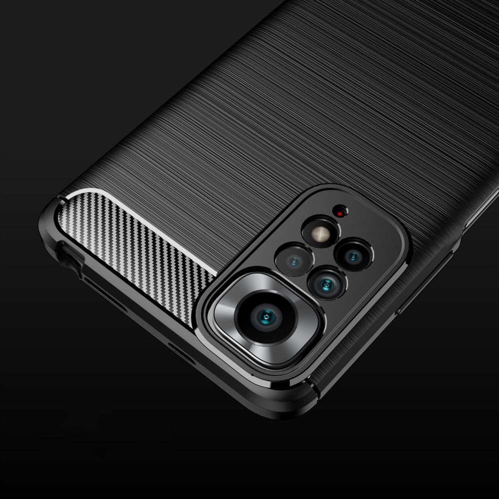 Pokrowiec etui Tech-Protect TPU Carbon czarne Xiaomi Redmi Note 11S / 5