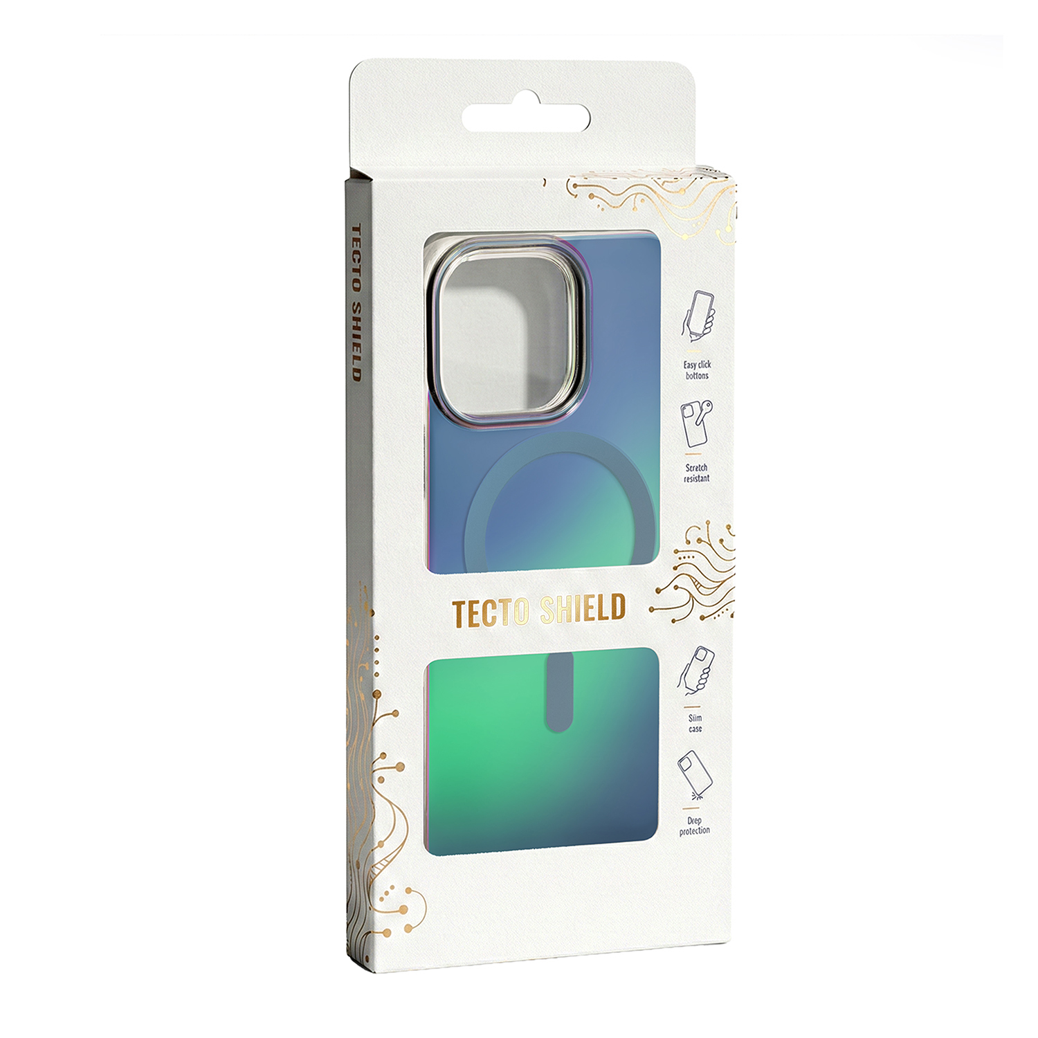 Pokrowiec etui Tecto Shield Aurora niebieskie SAMSUNG Galaxy S26 Ultra / 7 Pokrowiec etui Tecto Shield Aurora niebieskie SAMSUNG Galaxy S26 Ultra / 7