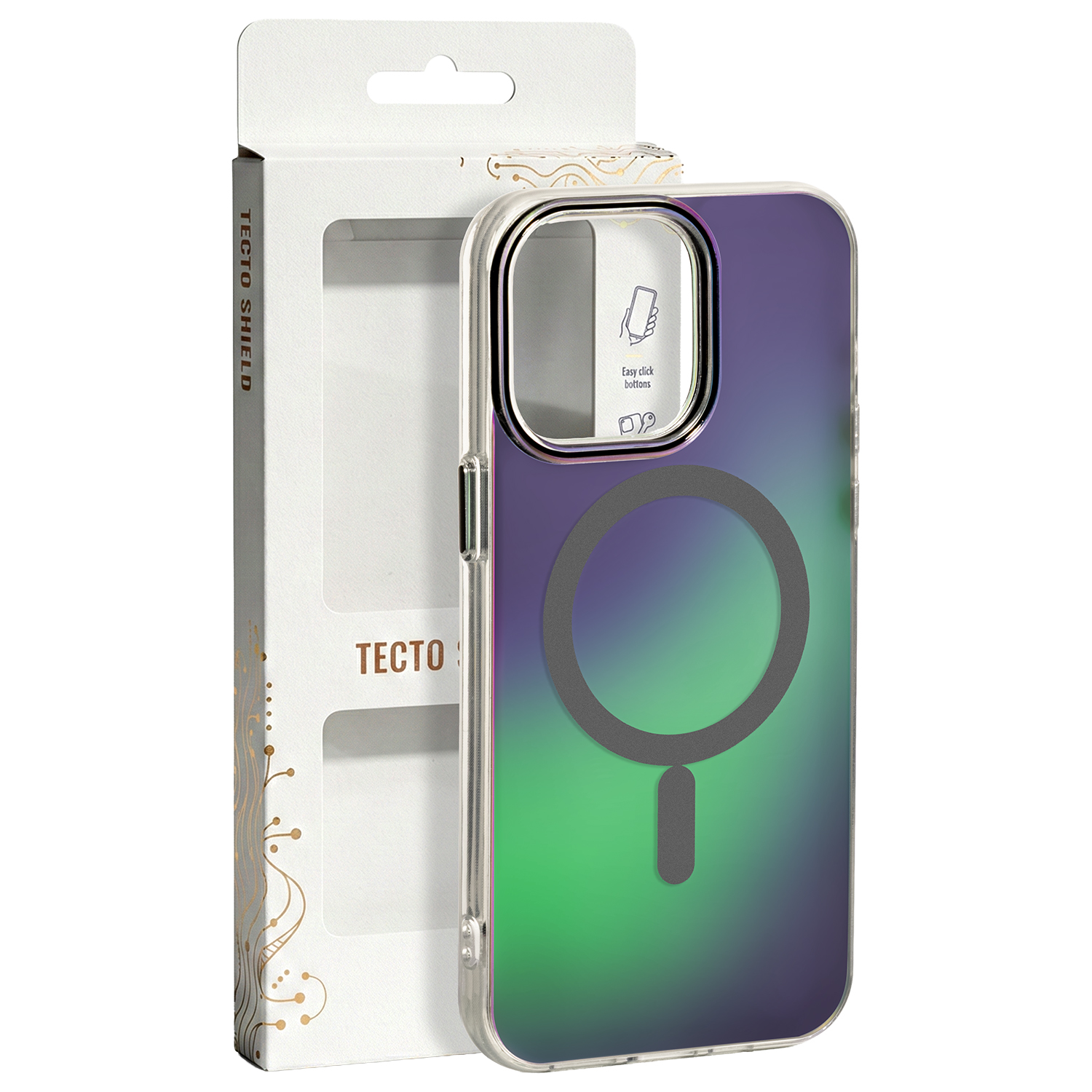 Pokrowiec etui Tecto Shield Aurora szare APPLE iPhone 16 Pro Pokrowiec etui Tecto Shield Aurora szare APPLE iPhone 16 Pro