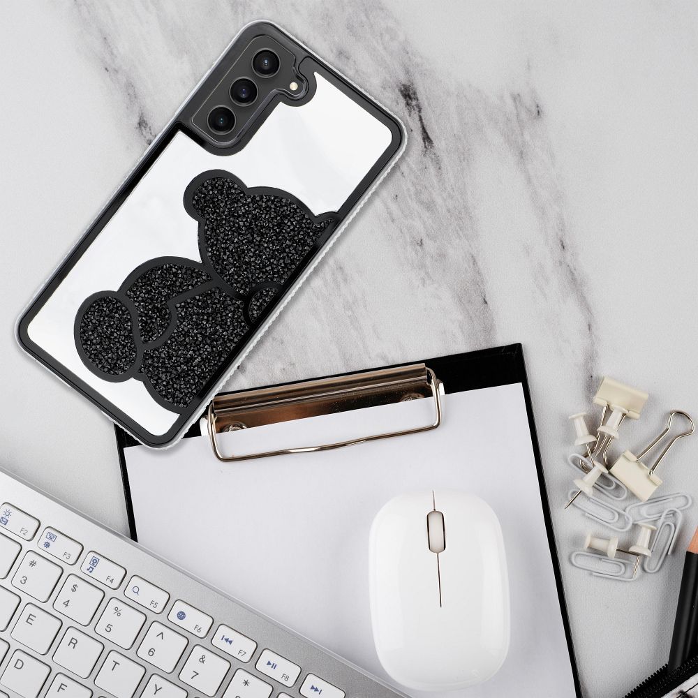 Pokrowiec Etui Teddy Bear czarne SAMSUNG Galaxy A37 5G / 3
