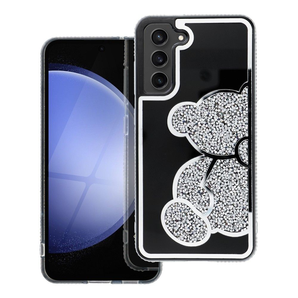 Pokrowiec Etui Teddy Bear srebrne SAMSUNG Galaxy A52s 5G