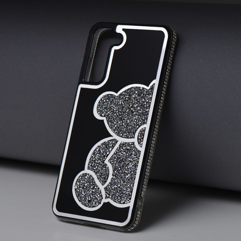 Pokrowiec Etui Teddy Bear srebrne SAMSUNG Galaxy A52s 5G / 7