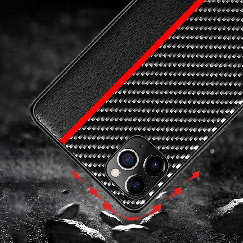 Pokrowiec etui Tel Protect Carbon Case z paskiem czerwone SAMSUNG Galaxy A52s 5G / 5