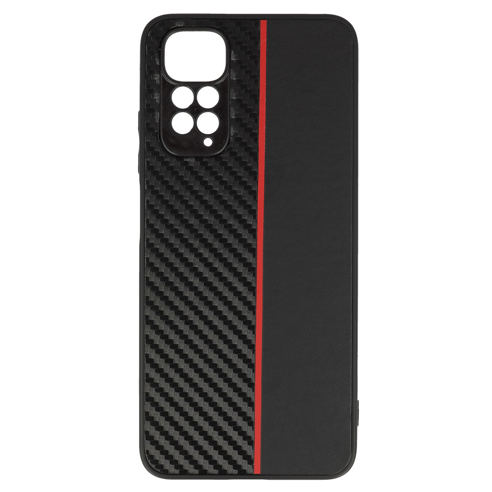 Pokrowiec etui Tel Protect Carbon Case z paskiem czerwone Xiaomi Redmi Note 11S / 2