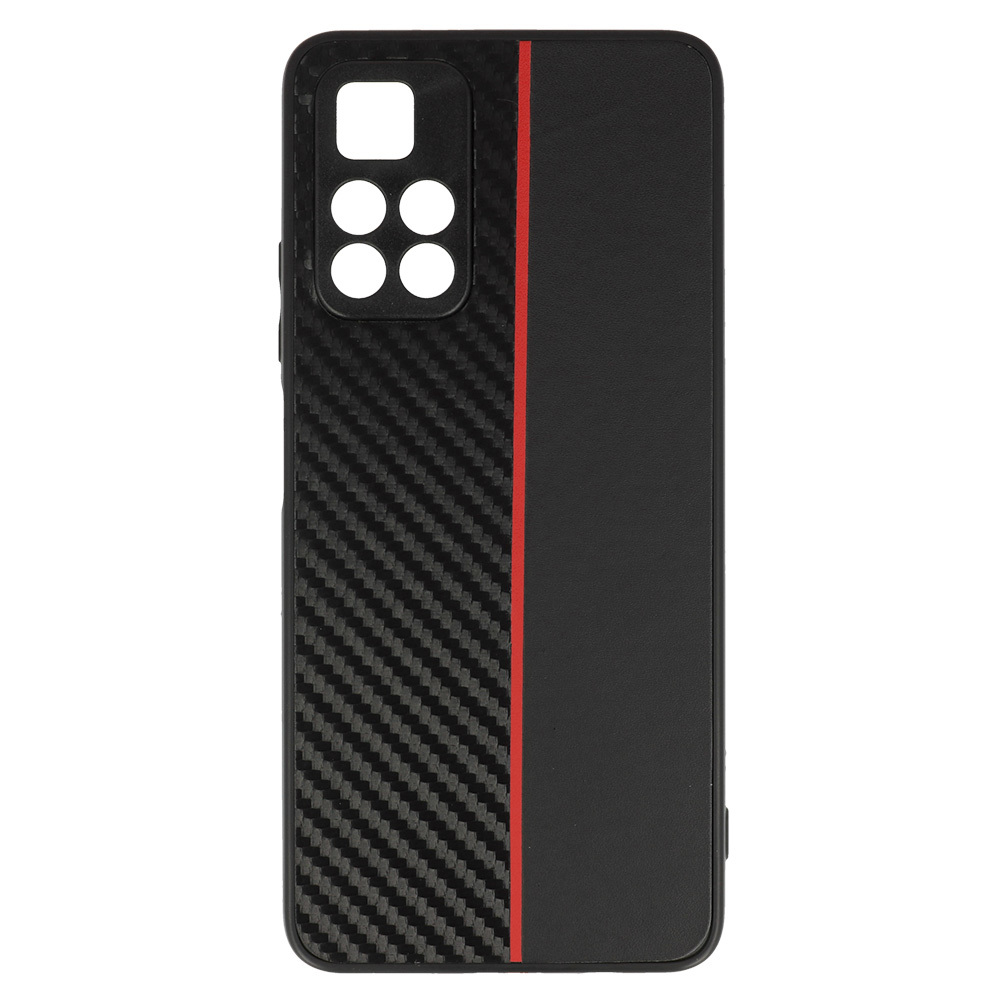 Pokrowiec etui Tel Protect Carbon Case z paskiem czerwone Xiaomi Redmi Note 11S 5G / 2