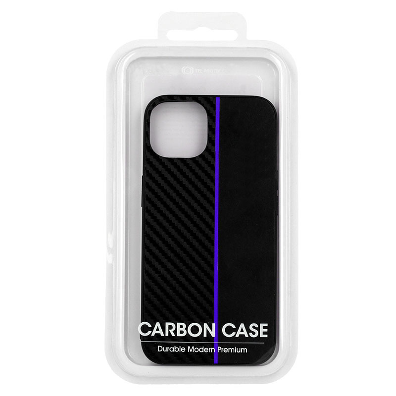 Pokrowiec etui Tel Protect Carbon Case z paskiem niebieskie APPLE iPhone 12 Pro Max / 6