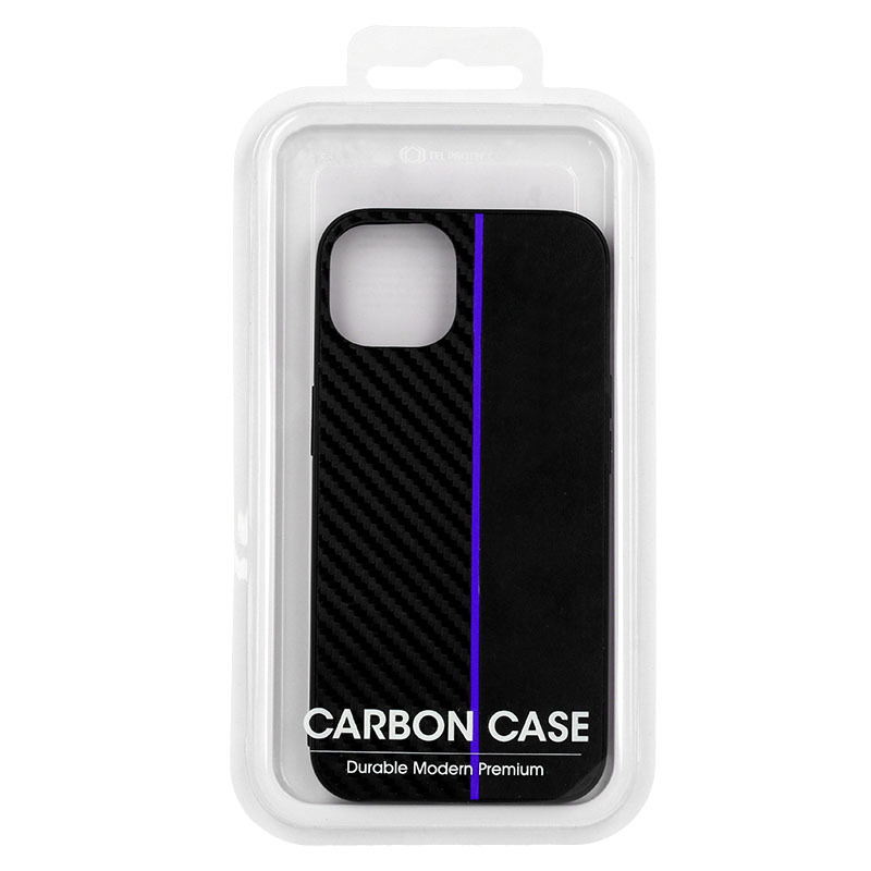 Pokrowiec etui Tel Protect Carbon Case z paskiem niebieskie APPLE iPhone 13 / 6