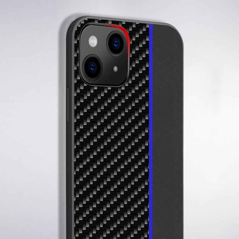 Pokrowiec etui Tel Protect Carbon Case z paskiem niebieskie APPLE iPhone 13 Pro Max / 3