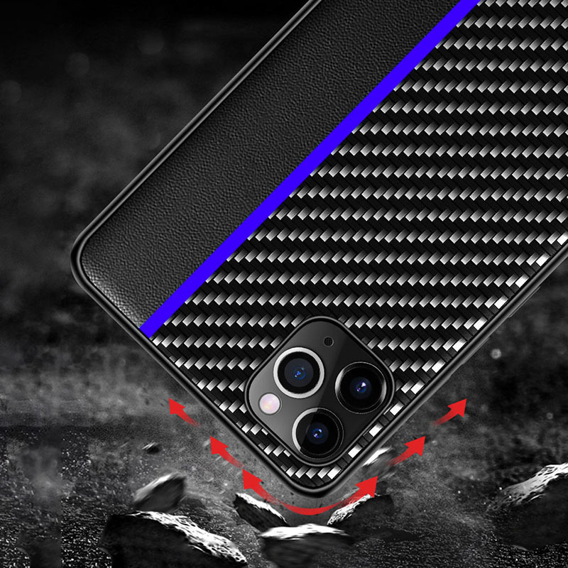 Pokrowiec etui Tel Protect Carbon Case z paskiem niebieskie SAMSUNG Galaxy A52s 5G / 5