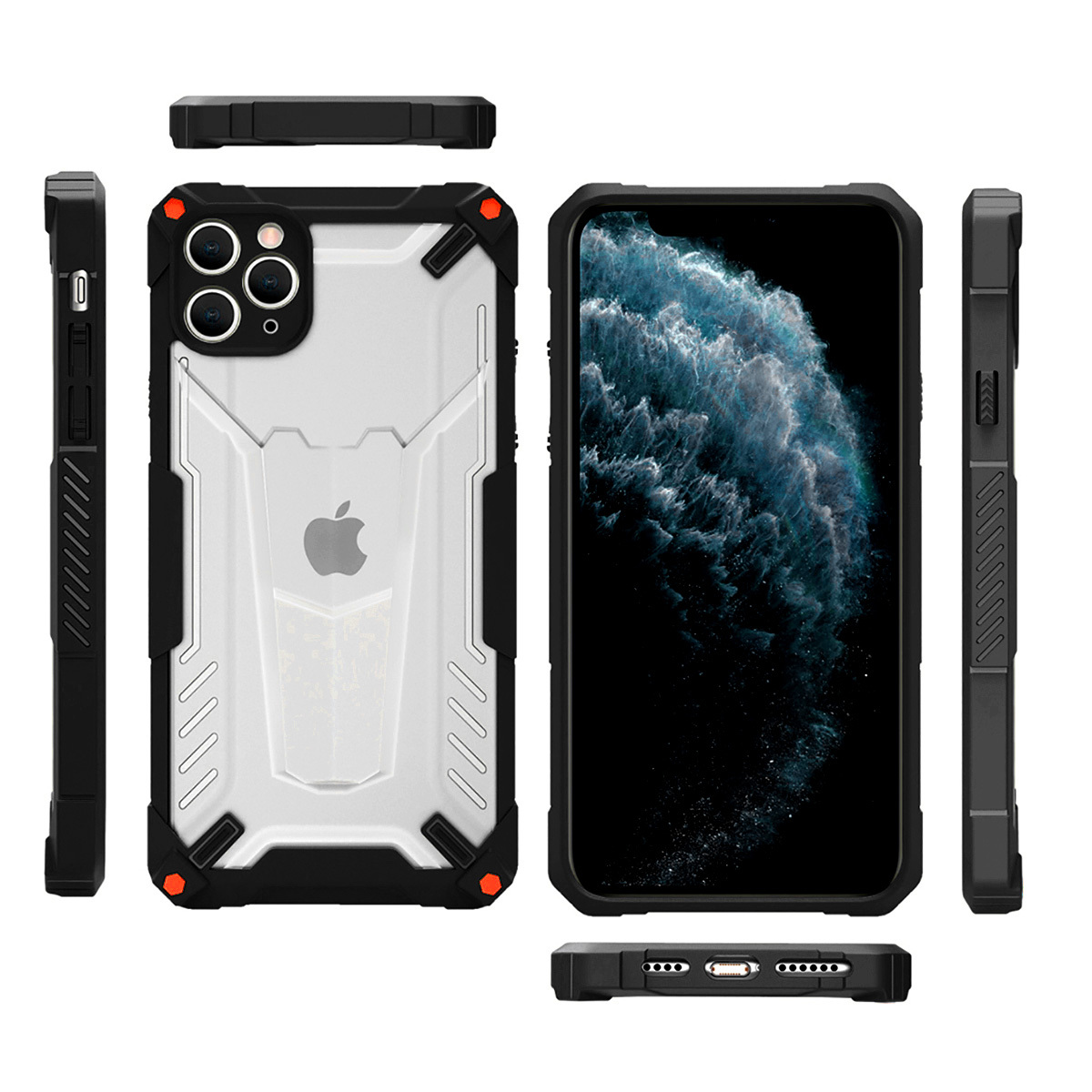Pokrowiec etui Tel Protect Hybrid Case czarne APPLE iPhone 12 Pro / 9
