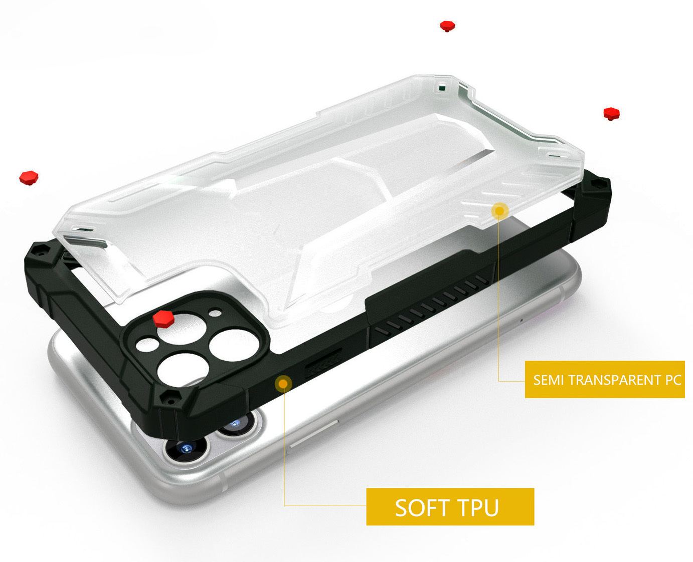 Pokrowiec etui Tel Protect Hybrid Case czarne ACER 1 / 2