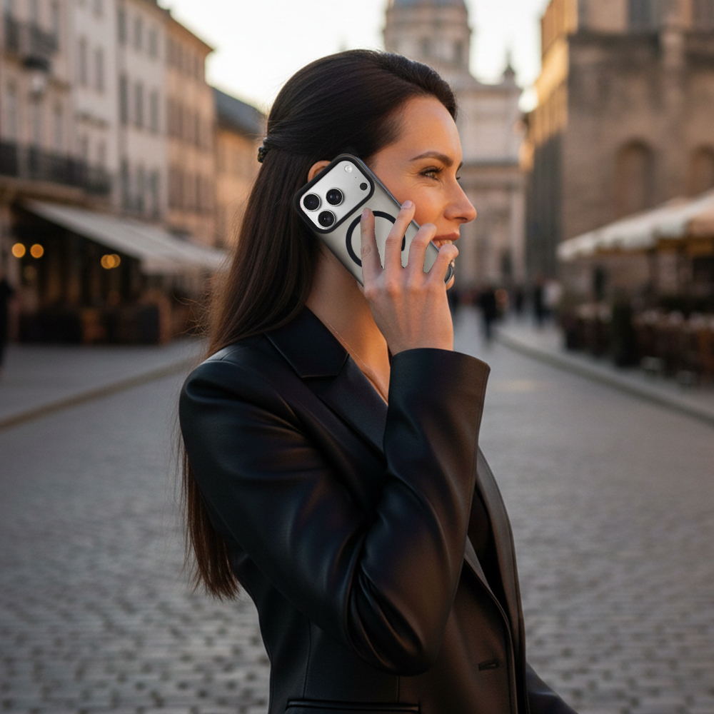 Pokrowiec etui Tel Protect Mist Matte Magsafe Case czarne APPLE iPhone 17 Pro / 6