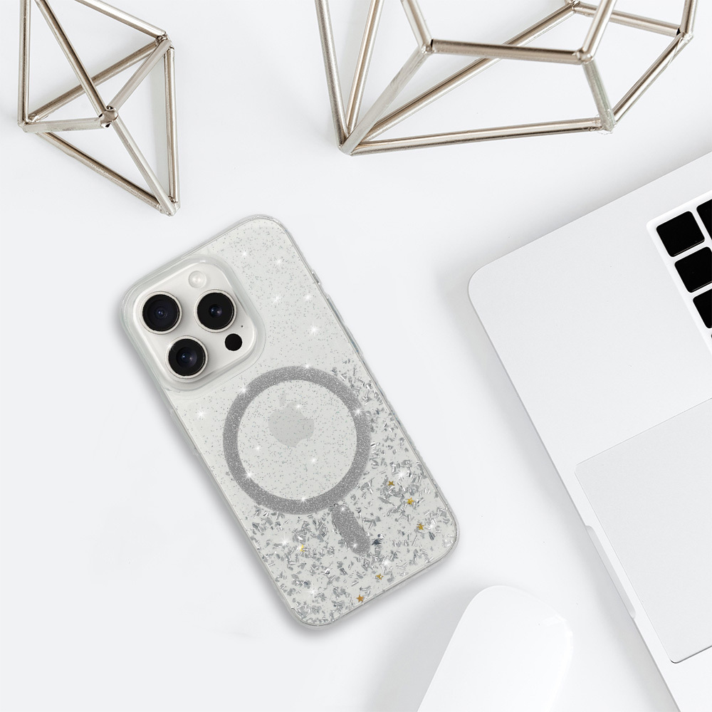 Pokrowiec etui Tel Protect Moonlite Magsafe Case srebrne SAMSUNG Galaxy S24 / 5 Pokrowiec etui Tel Protect Moonlite Magsafe Case srebrne SAMSUNG Galaxy S24 / 5