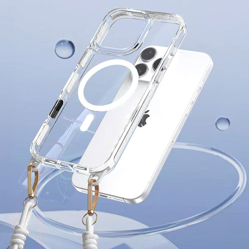 Pokrowiec etui Tel Protect Strap Clear Case bia�e APPLE iPhone 14 / 4